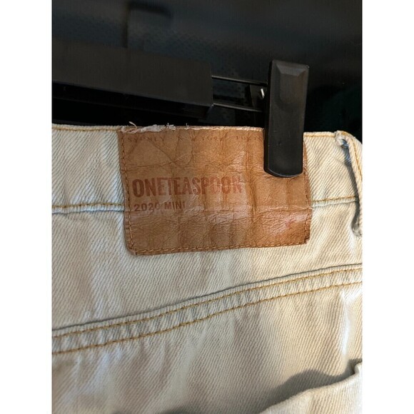 One Teaspoon Brando Womens 2020 Mini Skirt Size 25 Cotton Jean Button Fly R3 - Picture 8 of 12